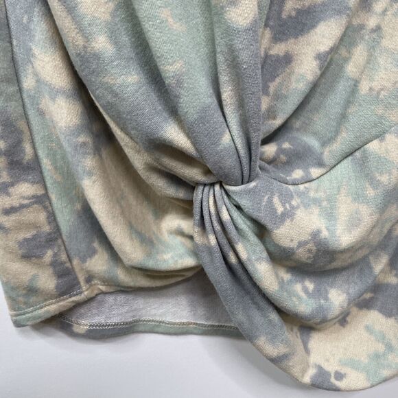 FANTASTIC FAWN V Neck Camo Tie Dye Sweatshirt Dress Tunic Pastel Boho Women M - Picture 4 of 10